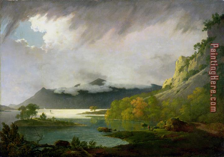 Joseph Wright of Derby Derwent Water with Skiddaw in the Distance